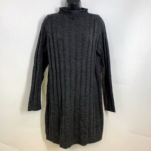 Madewell Women's Donegal Rolled Mockneck Wool Blend‎ Sweater Dress SZ M NWT $118